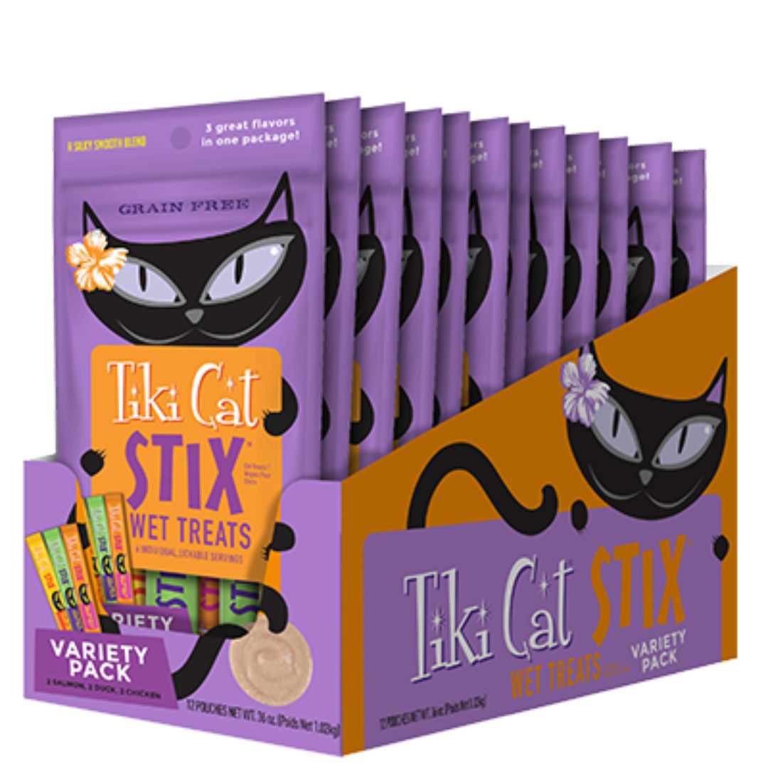 Tiki Pet Cat Stix ,5Oz Pouch 50Ct Variety Pack